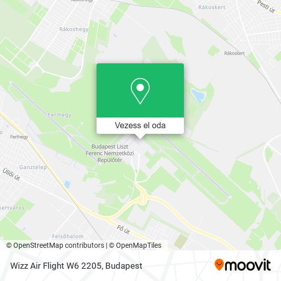 Wizz Air Flight W6 2205 térkép