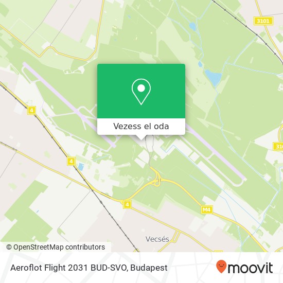 Aeroflot Flight 2031 BUD-SVO térkép