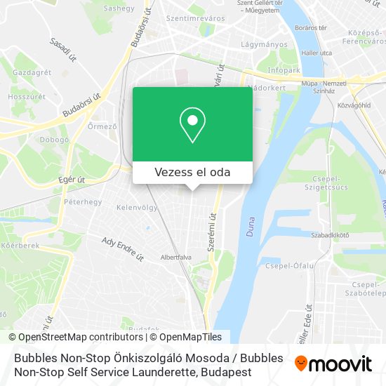 Bubbles Non-Stop Önkiszolgáló Mosoda / Bubbles Non-Stop Self Service Launderette térkép