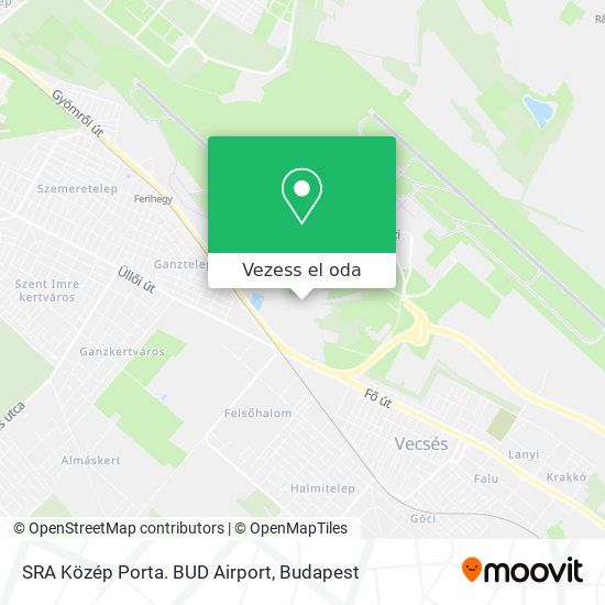 SRA Közép Porta. BUD Airport térkép