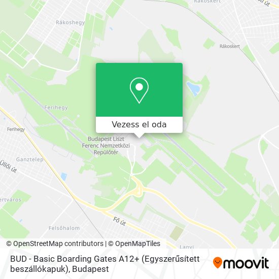 BUD - Basic Boarding Gates A12+ (Egyszerűsített beszállókapuk) térkép