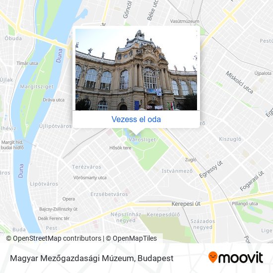 Magyar Mezőgazdasági Múzeum térkép