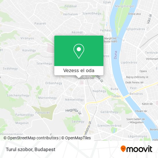 Turul szobor térkép