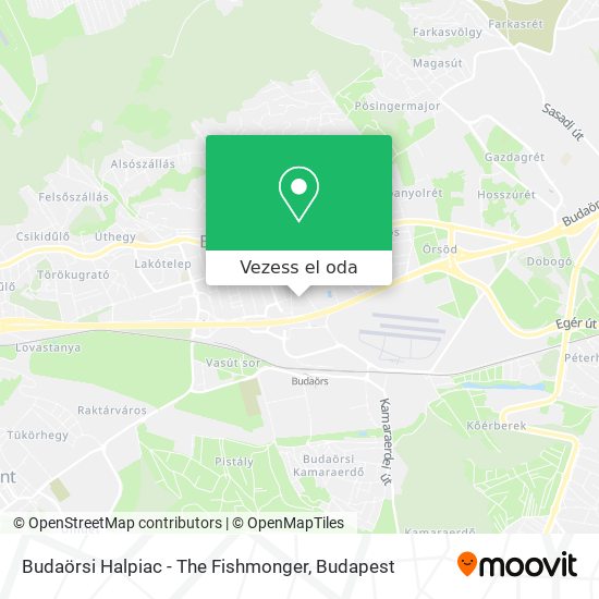 Budaörsi Halpiac - The Fishmonger térkép