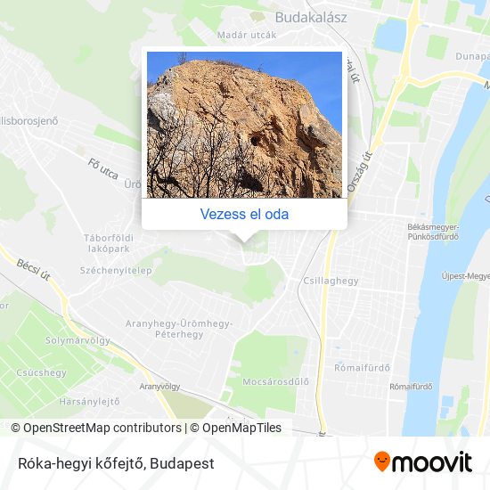 Róka-hegyi kőfejtő térkép