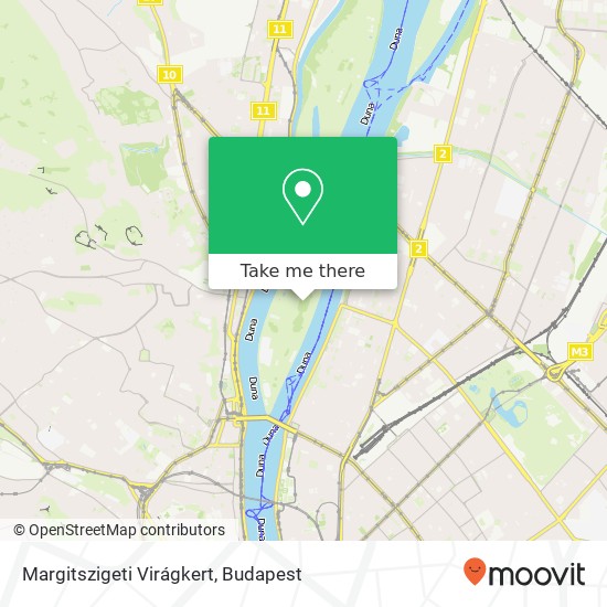 Margitszigeti Virágkert térkép