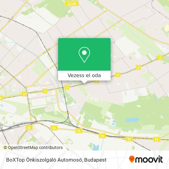 BoXTop Önkiszolgáló Automosó térkép