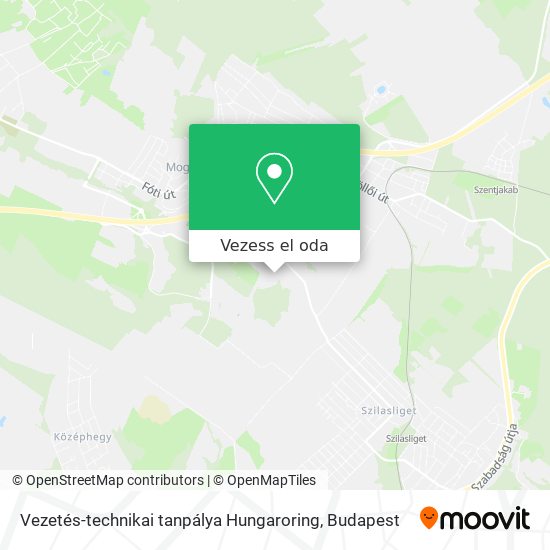 Vezetés-technikai tanpálya Hungaroring térkép