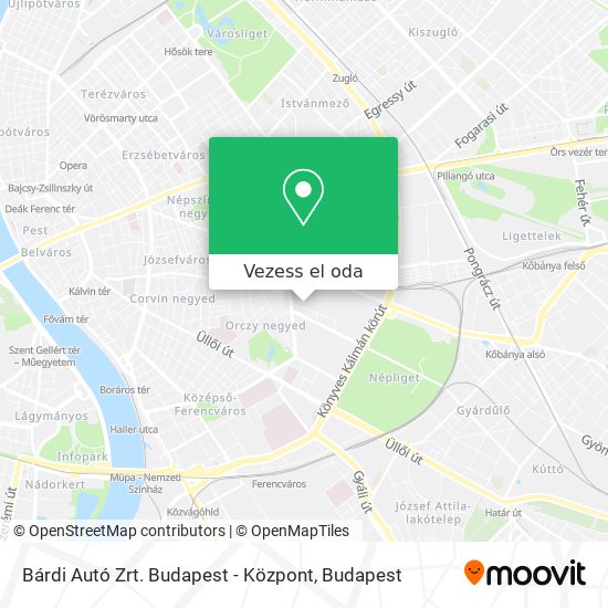 Bárdi Autó Zrt. Budapest - Központ térkép