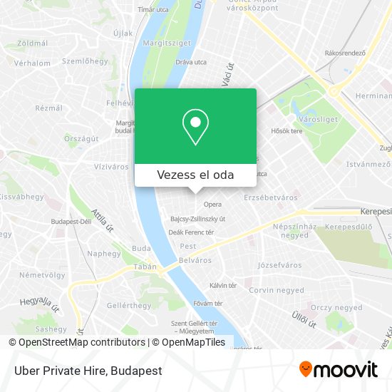Uber Private Hire térkép