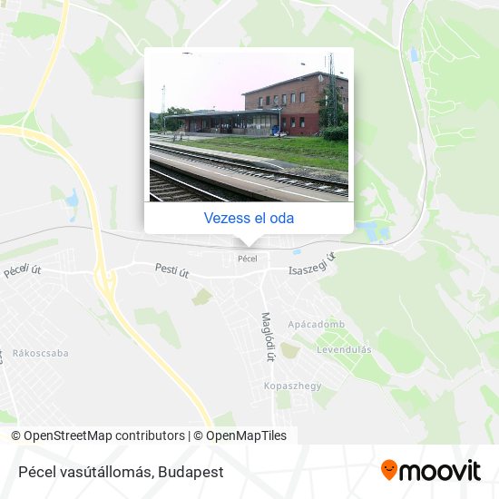 Pécel vasútállomás térkép