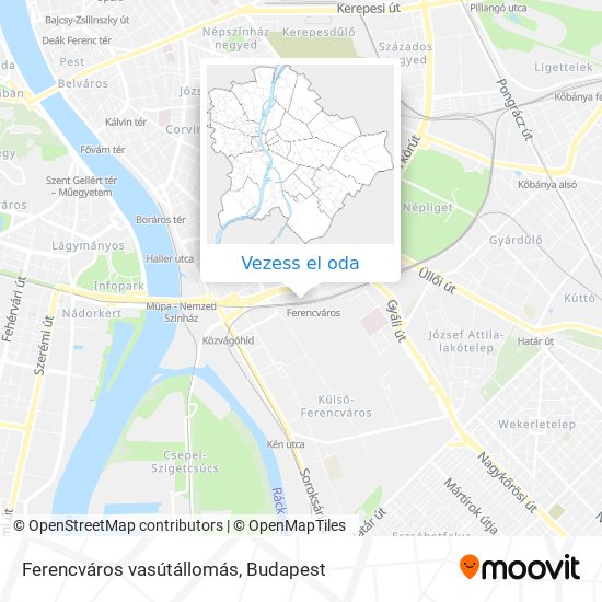 Ferencváros vasútállomás térkép