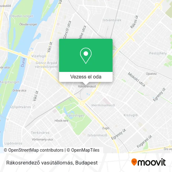 Rákosrendező vasútállomás térkép