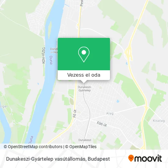 Dunakeszi-Gyártelep vasútállomás térkép