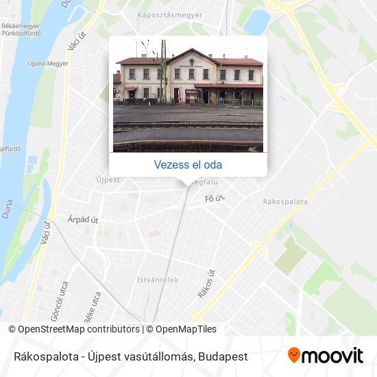 Rákospalota - Újpest vasútállomás térkép