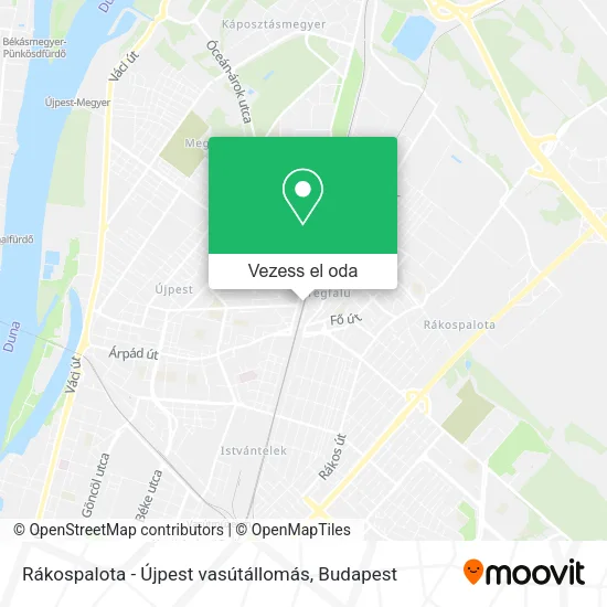 Rákospalota - Újpest vasútállomás térkép