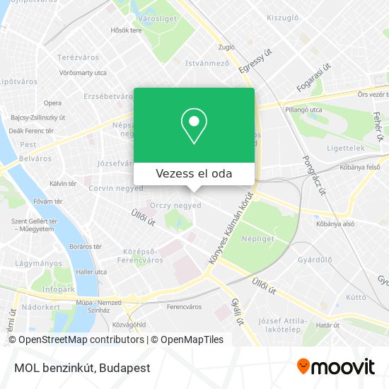 MOL benzinkút térkép