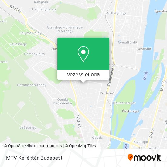 MTV Kelléktár térkép