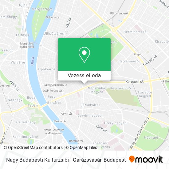 Nagy Budapesti Kultúrzsibi - Garázsvásár térkép