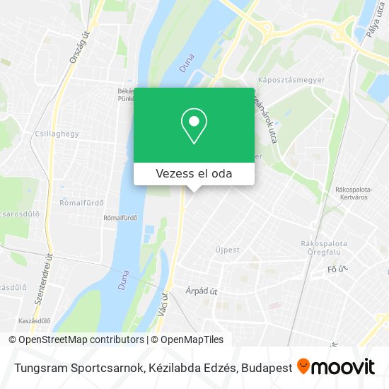 Tungsram Sportcsarnok, Kézilabda Edzés térkép