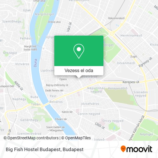 Big Fish Hostel Budapest térkép