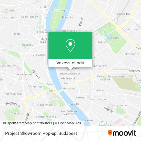 Project Showroom Pop-up térkép