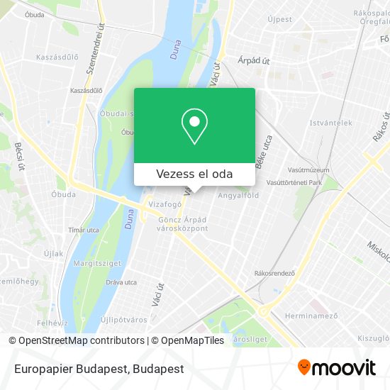 Europapier Budapest térkép