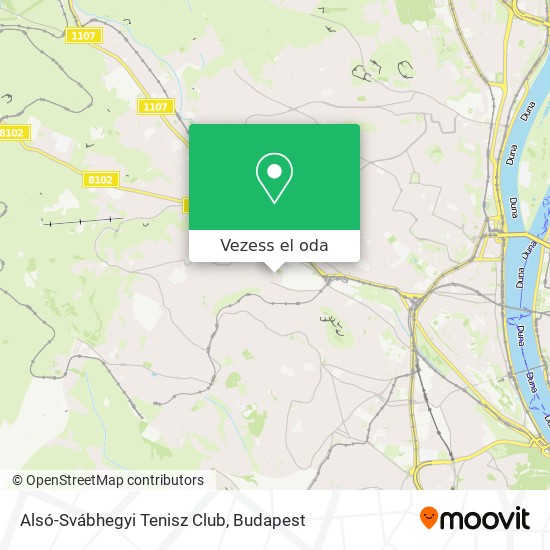 Alsó-Svábhegyi Tenisz Club térkép