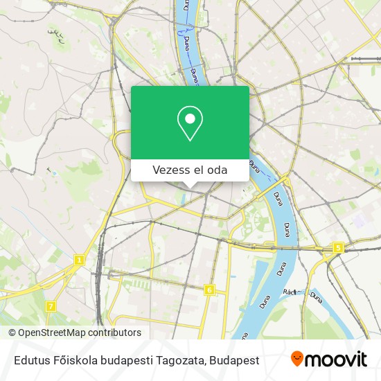 Edutus Főiskola budapesti Tagozata térkép