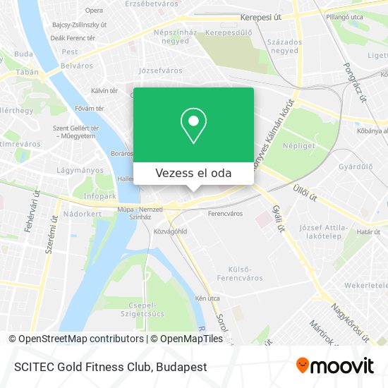 SCITEC Gold Fitness Club térkép