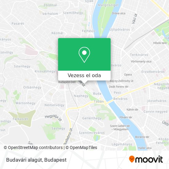 Budavári alagút térkép