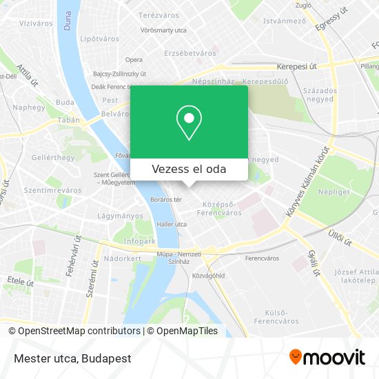 Mester utca térkép