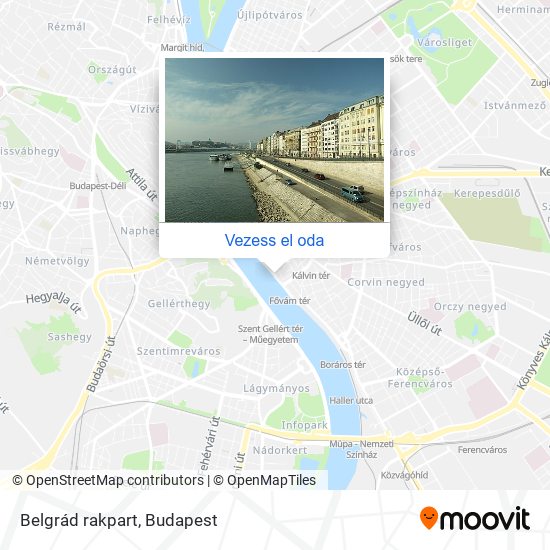 Belgrád rakpart térkép