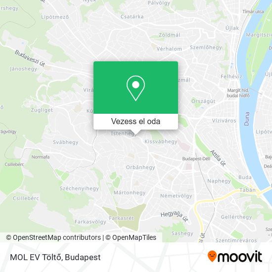 MOL EV Töltő térkép
