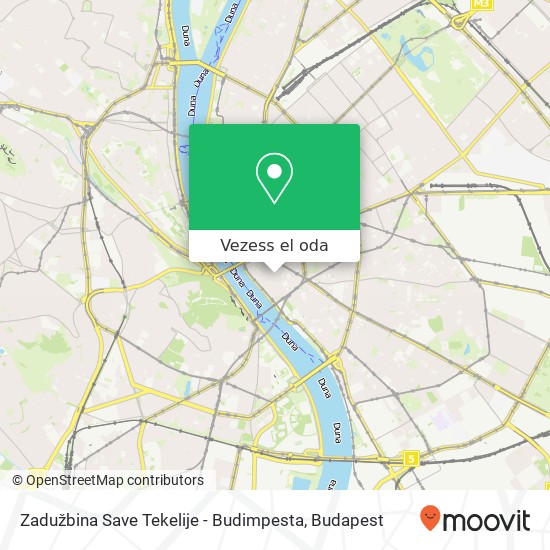 Zadužbina Save Tekelije - Budimpesta térkép