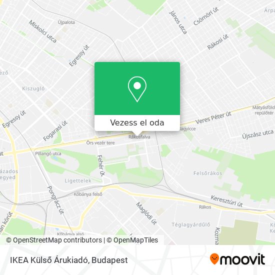 IKEA Külső Árukiadó térkép