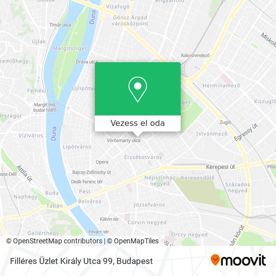 Filléres Üzlet Király Utca 99 térkép