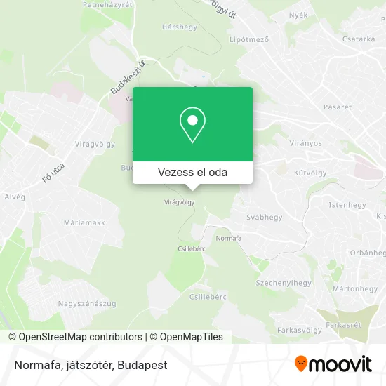 Normafa, játszótér térkép