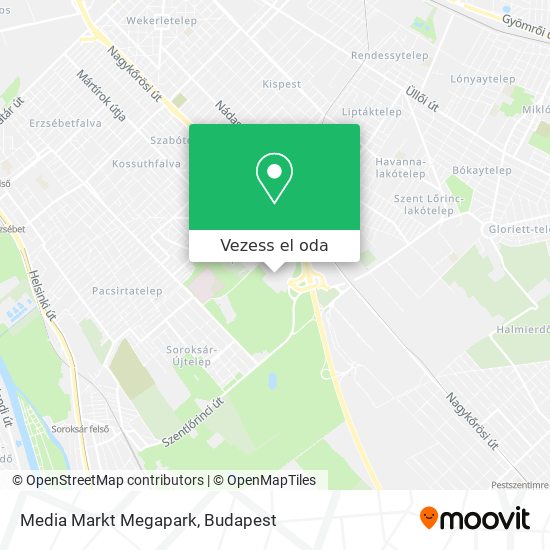 Media Markt Megapark térkép