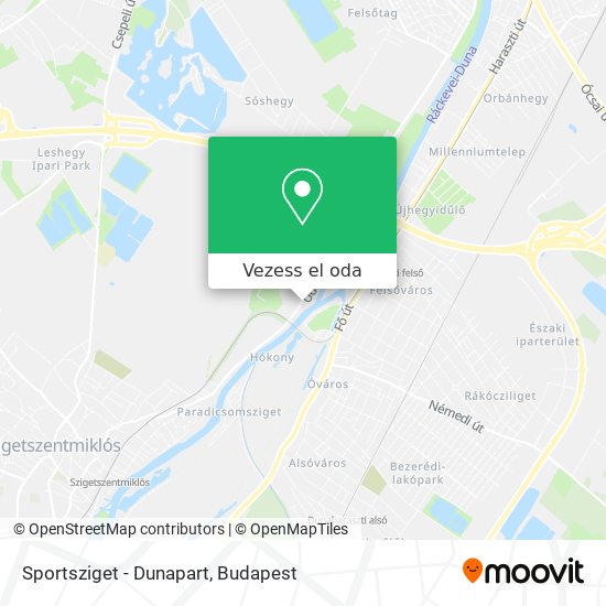 Sportsziget - Dunapart térkép
