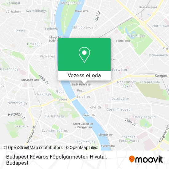 Budapest Főváros Főpolgármesteri Hivatal térkép