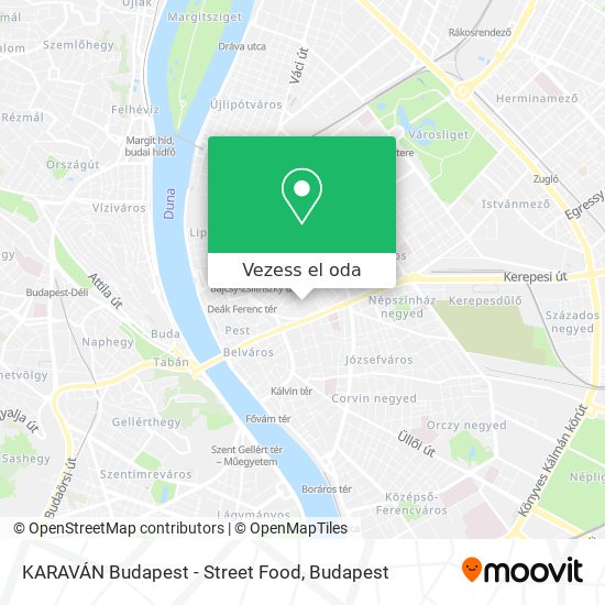 KARAVÁN Budapest - Street Food térkép
