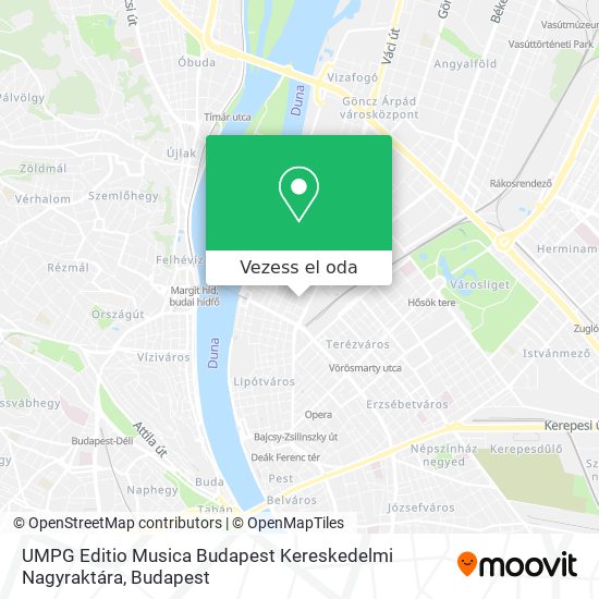 UMPG Editio Musica Budapest Kereskedelmi Nagyraktára térkép