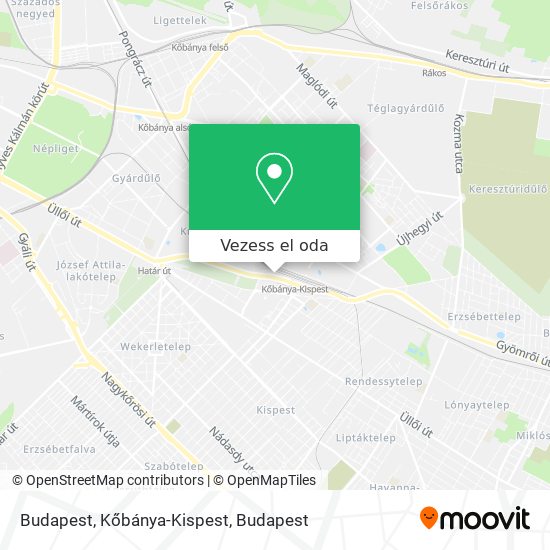 Budapest, Kőbánya-Kispest térkép