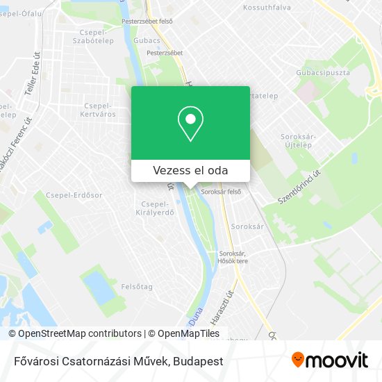 Fővárosi Csatornázási Művek térkép