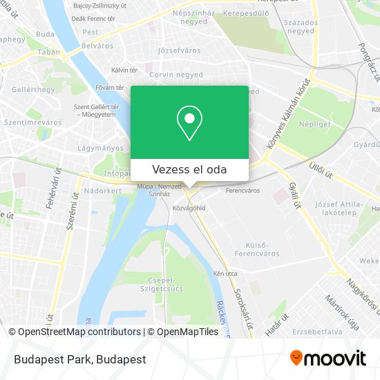 Budapest Park térkép