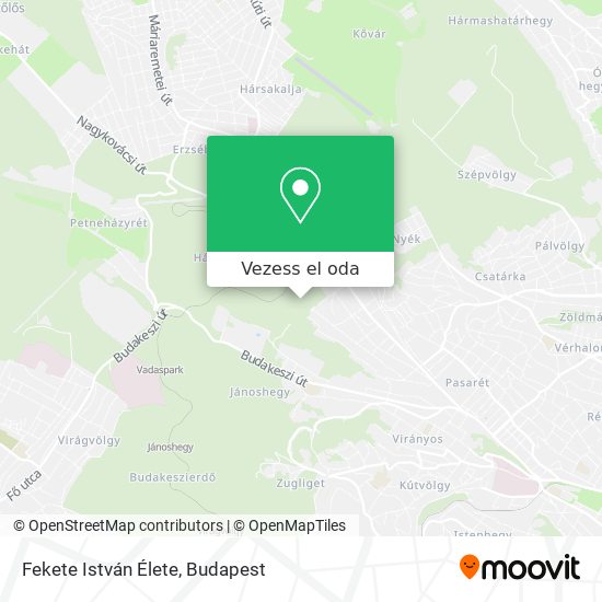 Fekete István Élete térkép