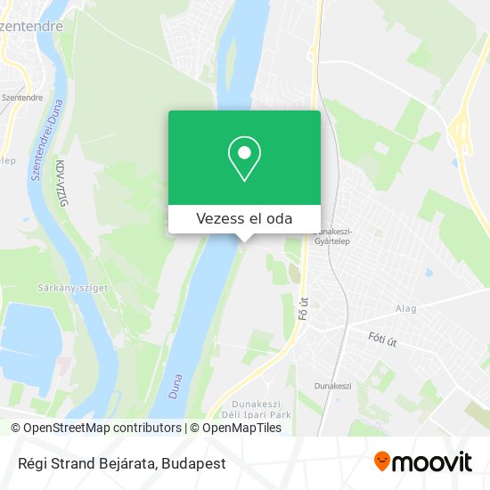 Régi Strand Bejárata térkép