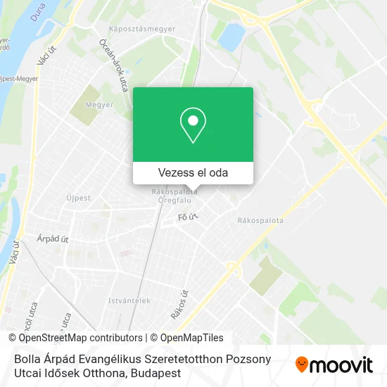 Bolla Árpád Evangélikus Szeretetotthon Pozsony Utcai Idősek Otthona térkép