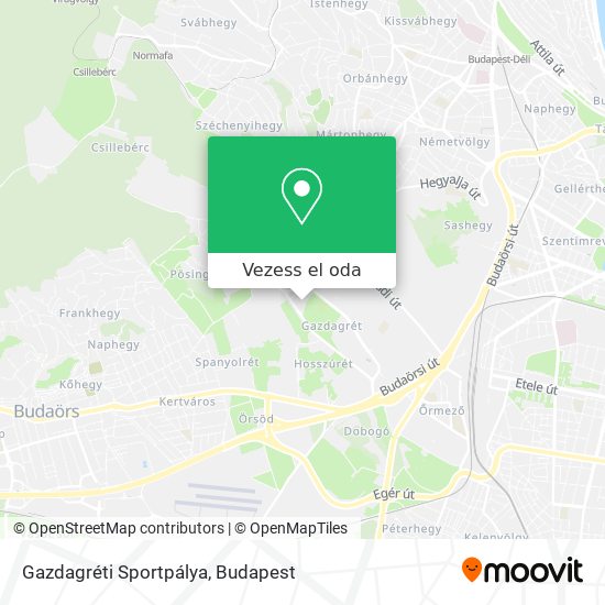 Gazdagréti Sportpálya térkép